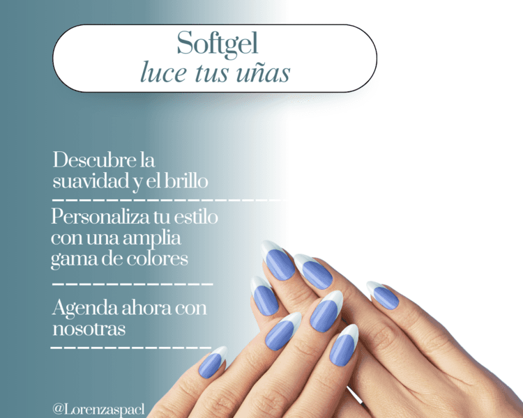 Manicure Soft Gel, dos tonos o color y diseño simple