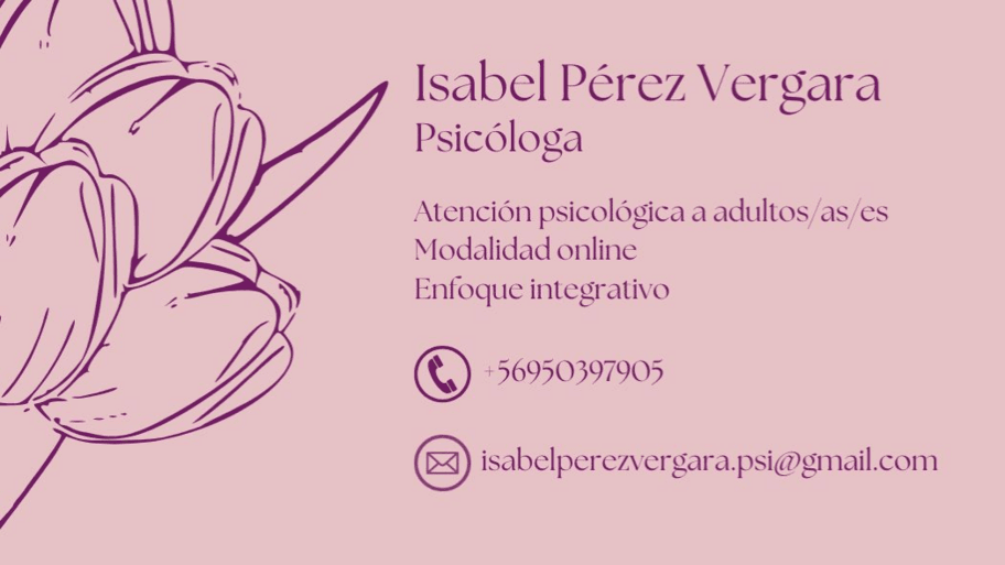Psicóloga Clínica Isabel Pérez interior