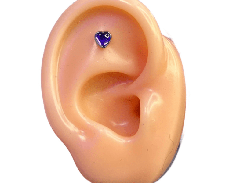 Labret Corazon Amatista Cod (210)