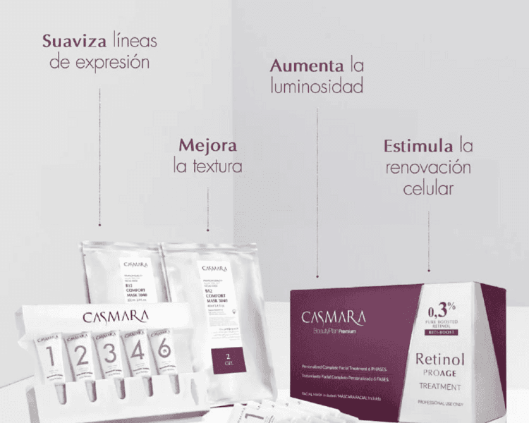 Tratamiento monodosis Casmara (Shine Stop, Retinol Pro Age o RGnerin)