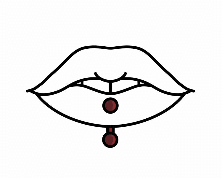 Vertical Labret Piercing