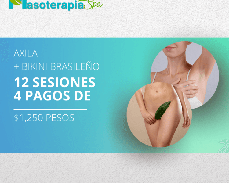 Axila + Bikini brasileño (12 Sesiones)