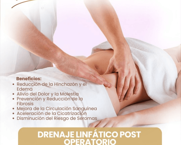 DRENAJE LINFÁTICO POST OPERATORIO 10 SESIONES (ABDOMEN - ESPALDA )