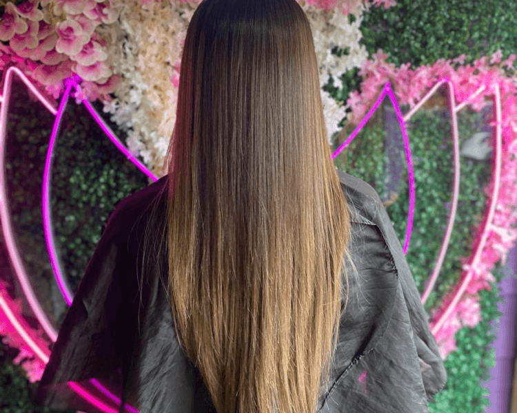 Alisado con enjuague (Brasil Cacao) cabello largo.. desde