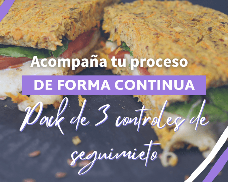 Pack de 3 controles de seguimiento nutricional ONLINE
