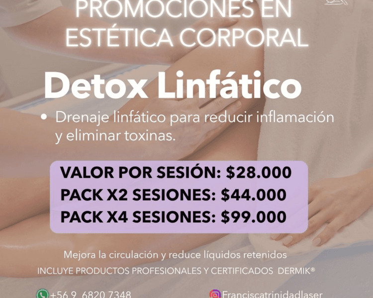 Pack: 6 Sesiones Detox Linfático