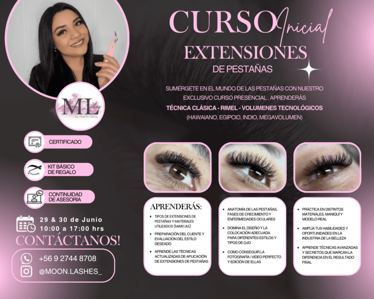 CURSO Inicial Extensiones de Pestañas