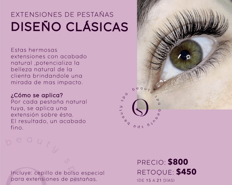 Extensiones de Pestañas Diseño Clásicas