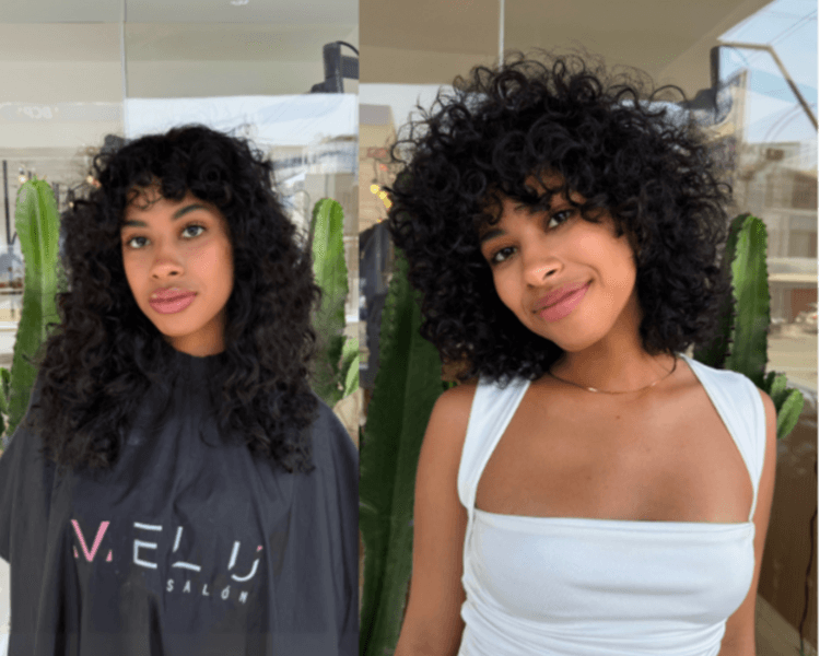 Corte estilizado para cabellos rizados