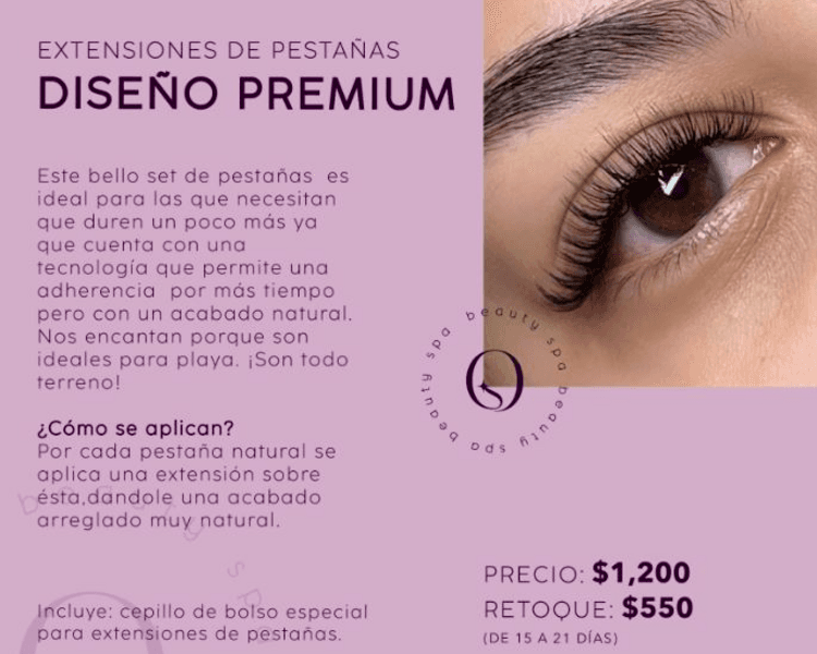 Extensiones de Pestañas Diseño Premium