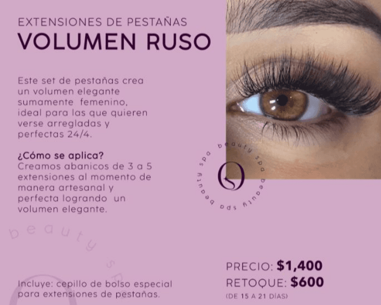 Extensiones de Pestañas Volumen Ruso