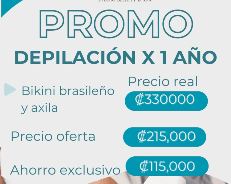 Oferta depilación láser axilas y bikini 1año