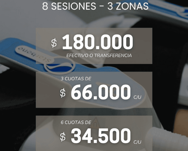 Paquete FULL 8 sesiones 3 zonas