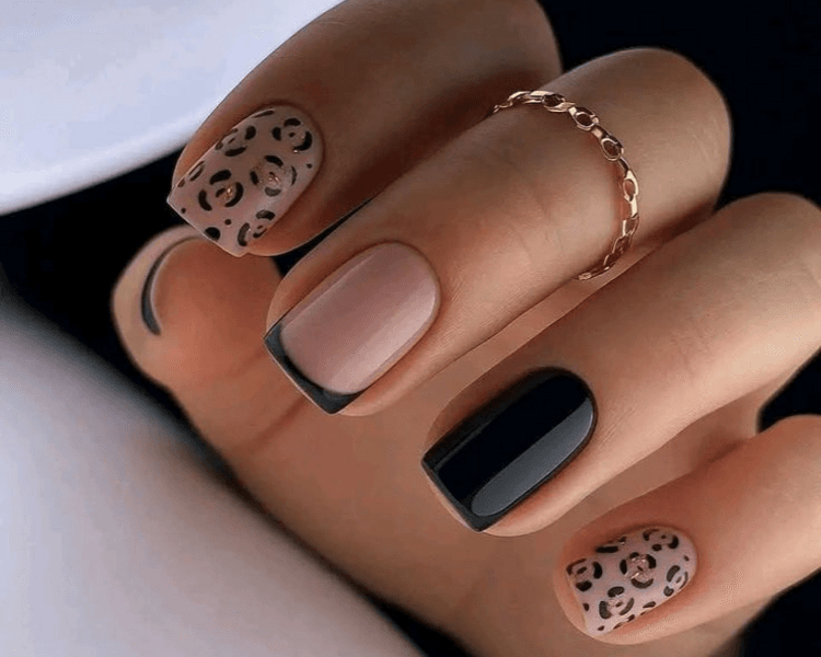 manicura semipermanente con diseño