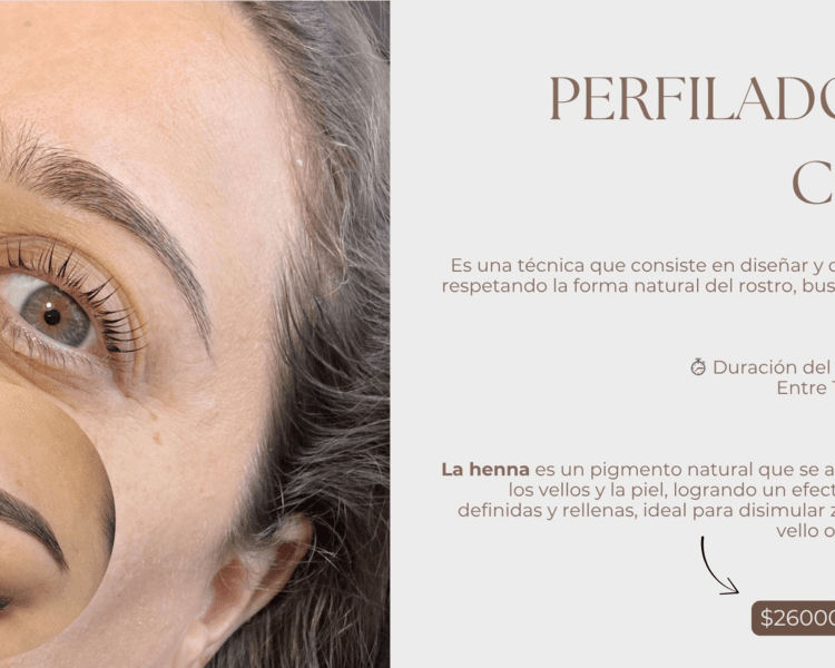 Perfilado de cejas + henna