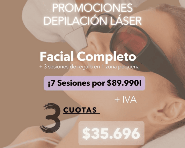 7 SESIONES EN FACIAL COMPLETO + 1 ZONA PEQUEÑA DE REGALO (3 SESIONES) - AÑO 2026
