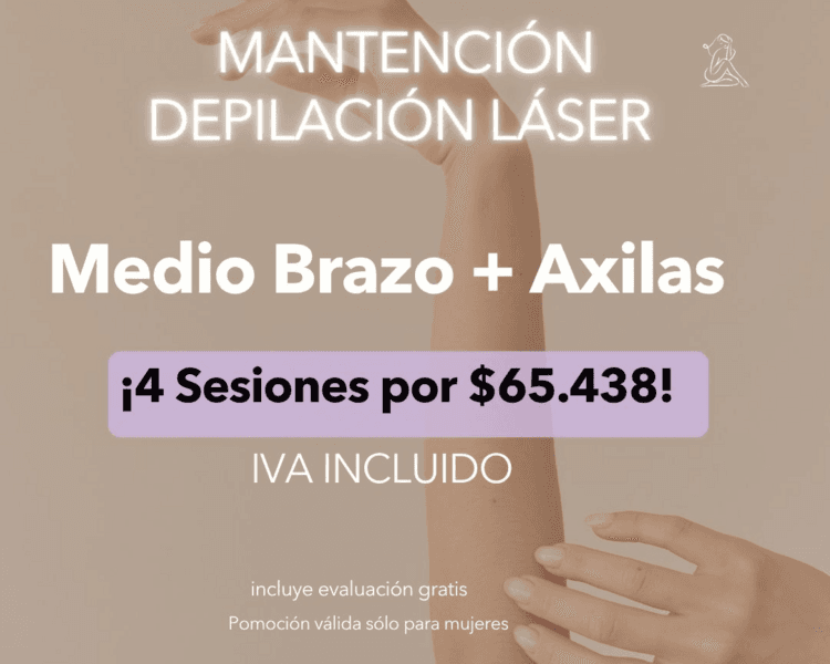 4 SESIONES EN MEDIO BRAZO + AXILAS - AÑO 2026