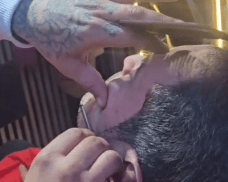 Corte de Cabello + barba + cejas con navaja + masaje capilar