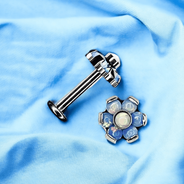 Labret flor ópalos celestes (COD 130)