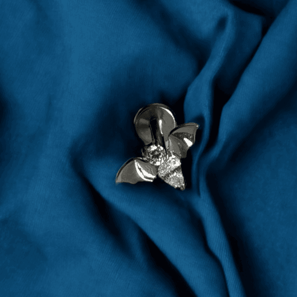 Labret murciélago cristal blanco (COD 384)