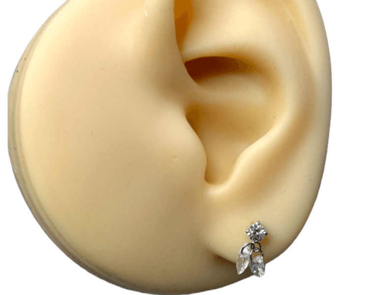 Labret Cristal y Colgantes de Cristal