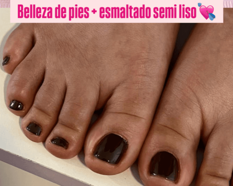 Belleza de pies + esmaltado semi liso (Efectivo)