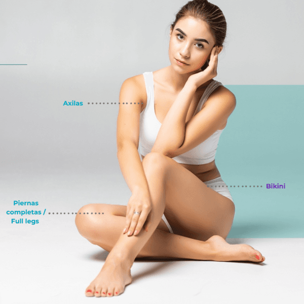 Full Legs + Bikini = Free Underarm / Piernas completas + Bikini = Axilas Gratis (1 Session)