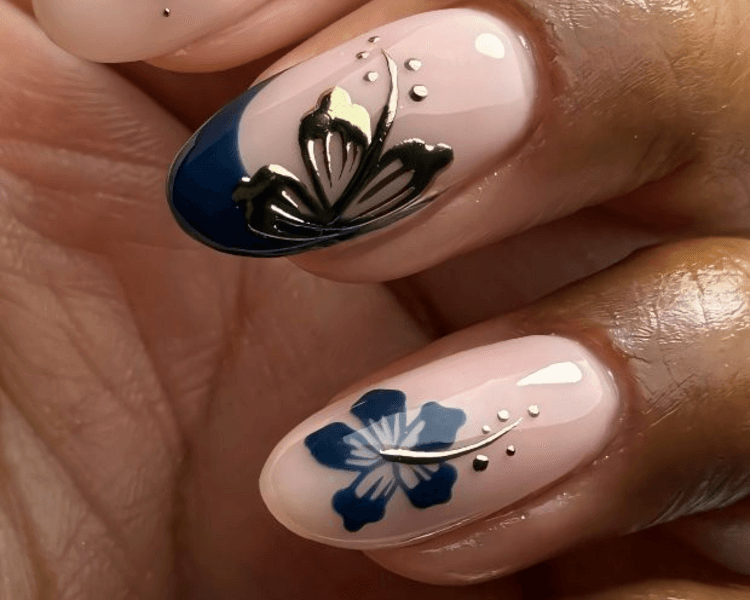 Capping en poly gel + mega nail art