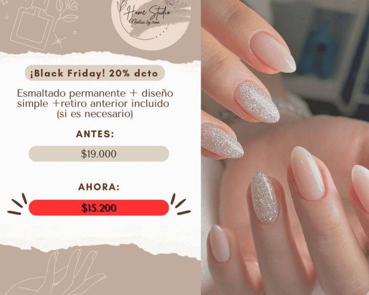 MANICURE Y ESMALTADO PERMANENTE CYBER NAVIDEÑO