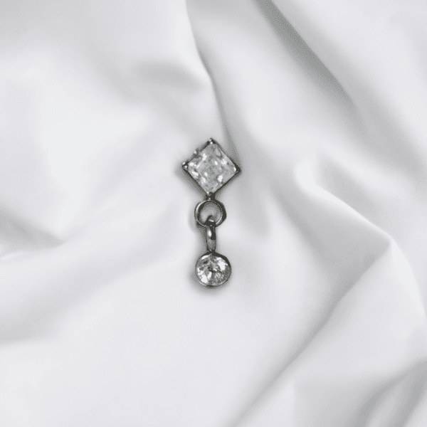 Top colgante cuadrado cristal blanco (COD 587)