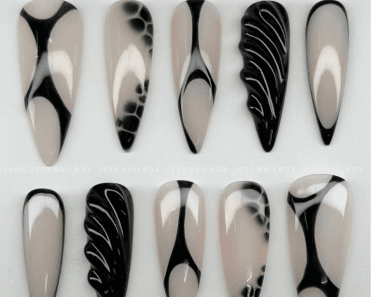 Full set efecto 3d, strass, polvos