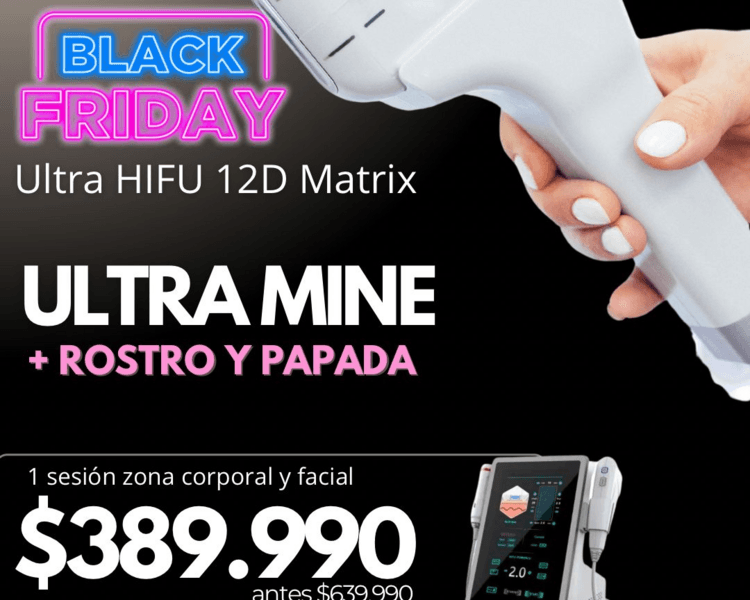 BLACK PACK ULTRA HIFU 12D ULTRAMINE ABDOMEN + ROSTRO Y PAPADA