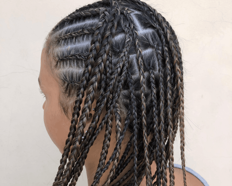 Box Braids sin extensiones