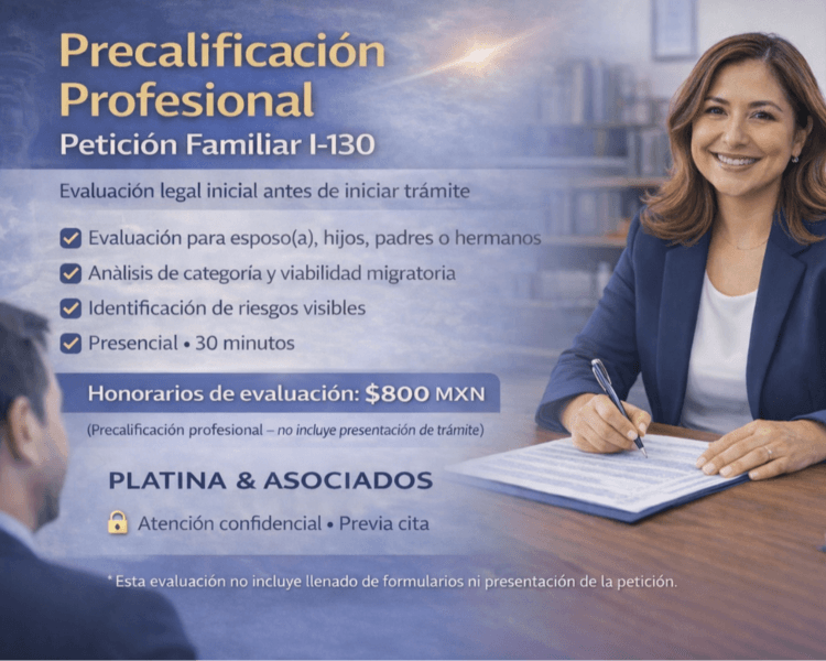 Precalificación Profesional – Petición Familiar (I-130)