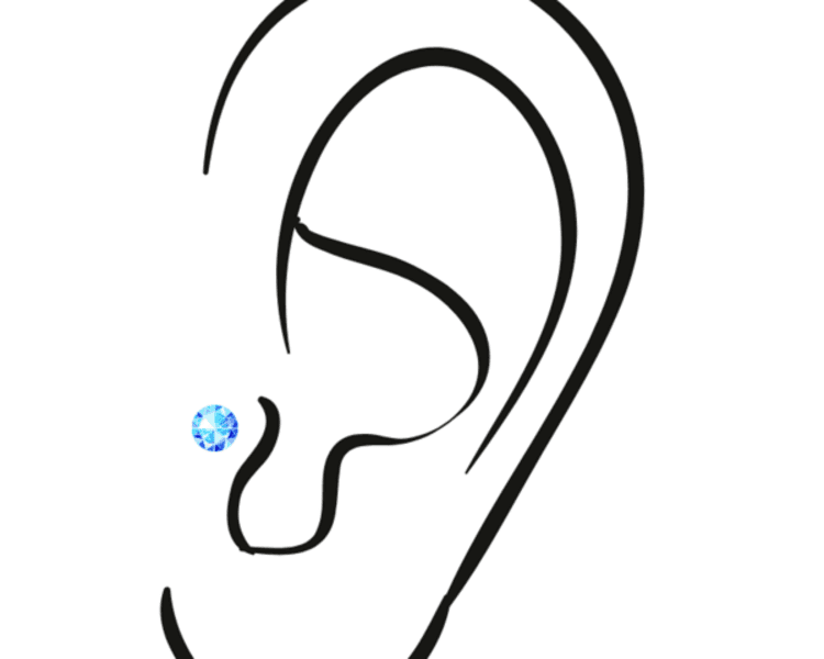 Tragus piercing