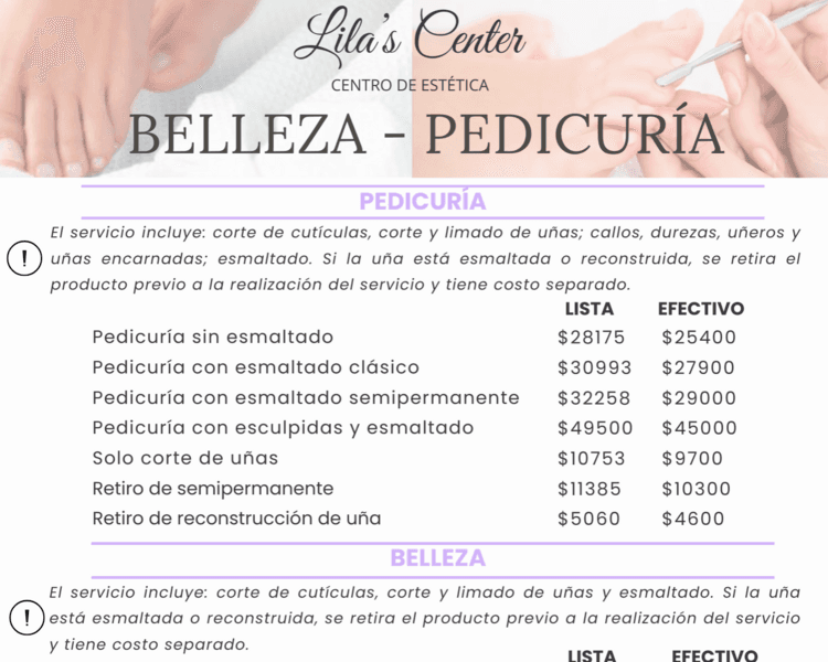 Corte de uñas (pies)