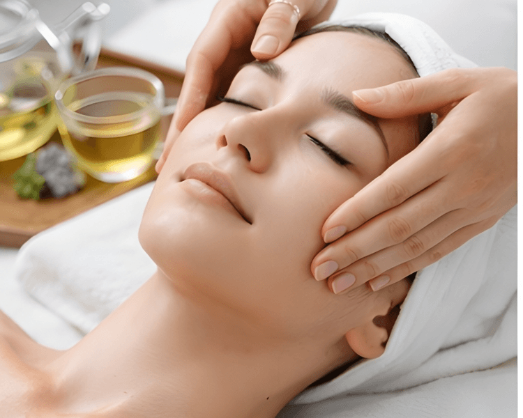 Masaje facial japonés · lifting natural · limpieza profunda · infusión 60min