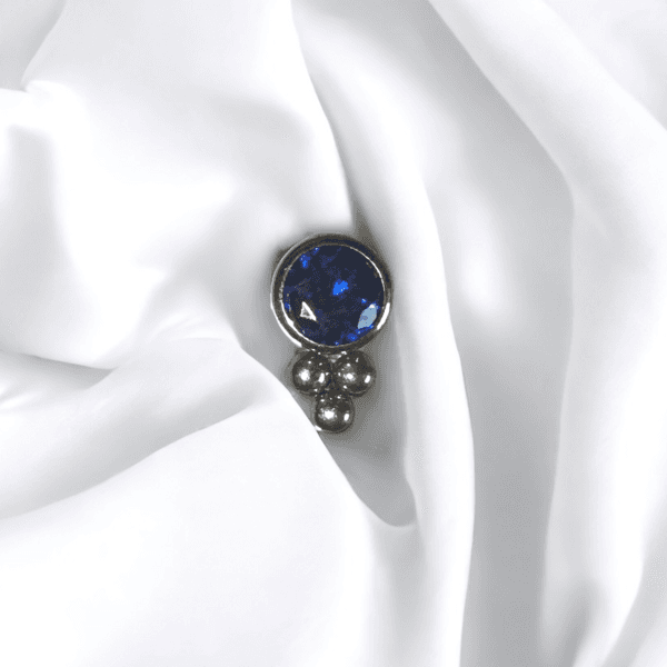Labret top swarovski azul 3 ornamentos (Cod 260)