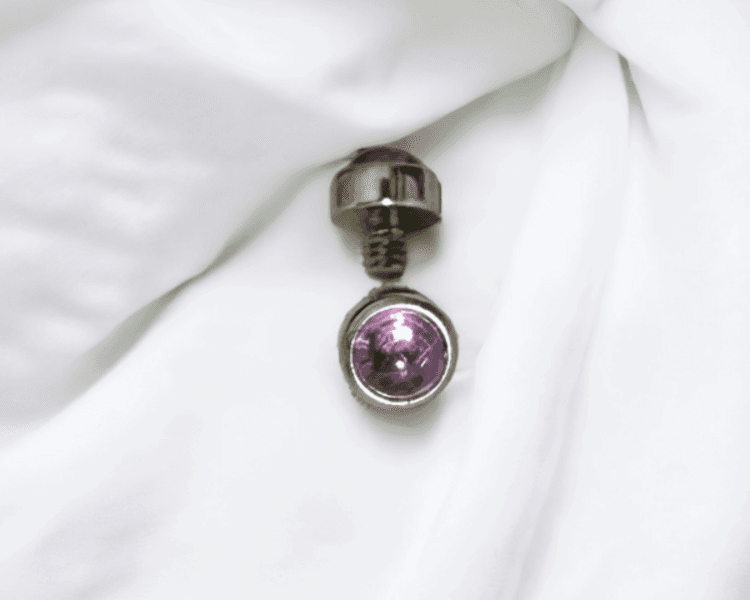 Top microdermal amatista 4mm Cod (353)
