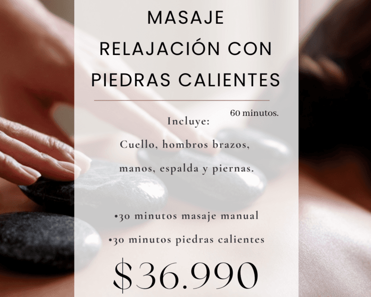 Masaje de relajación con piedras calientes