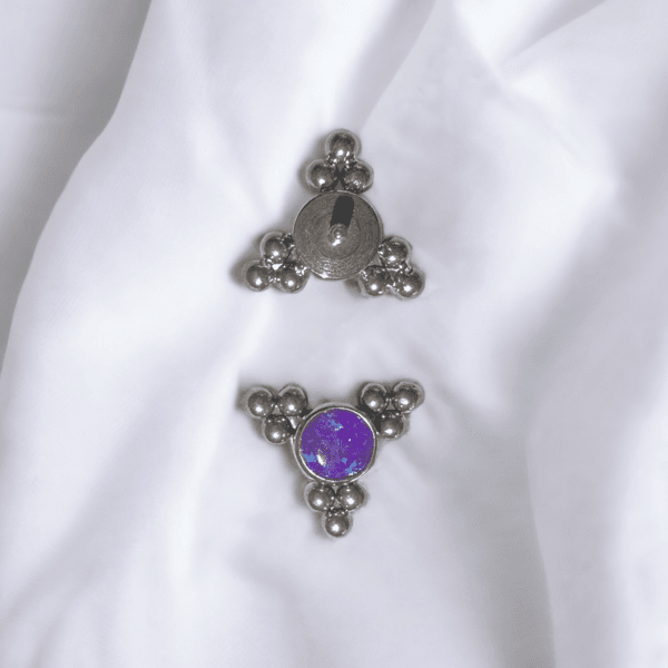 Labret top ópalo 3 ornamentos morado (COD 282)