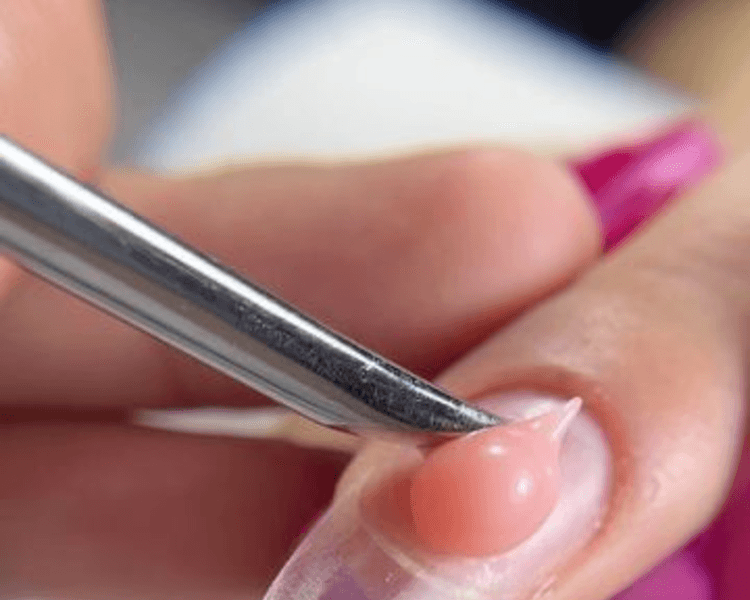 Extensión de uñas Polygel tonos lisos