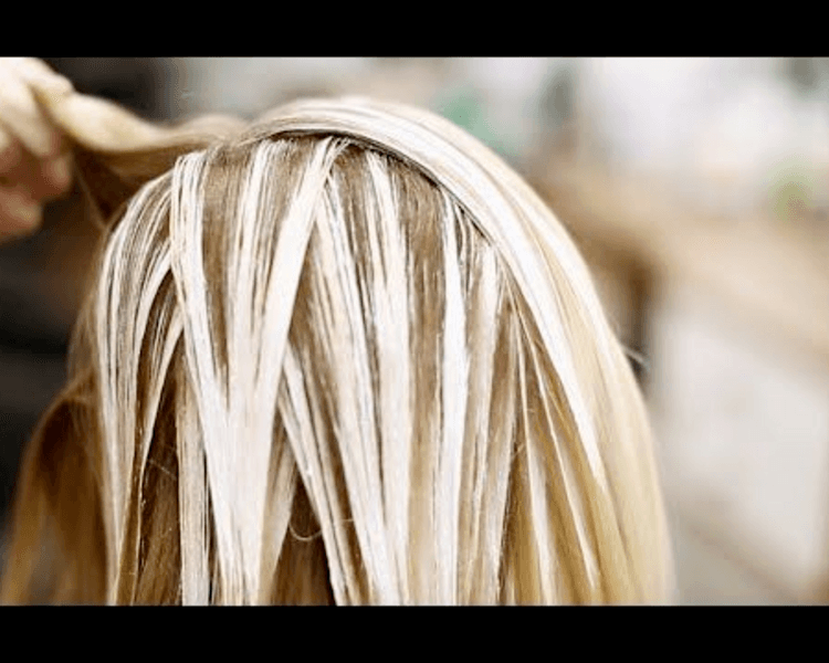 Retoque de mechas balayage sin tinte base