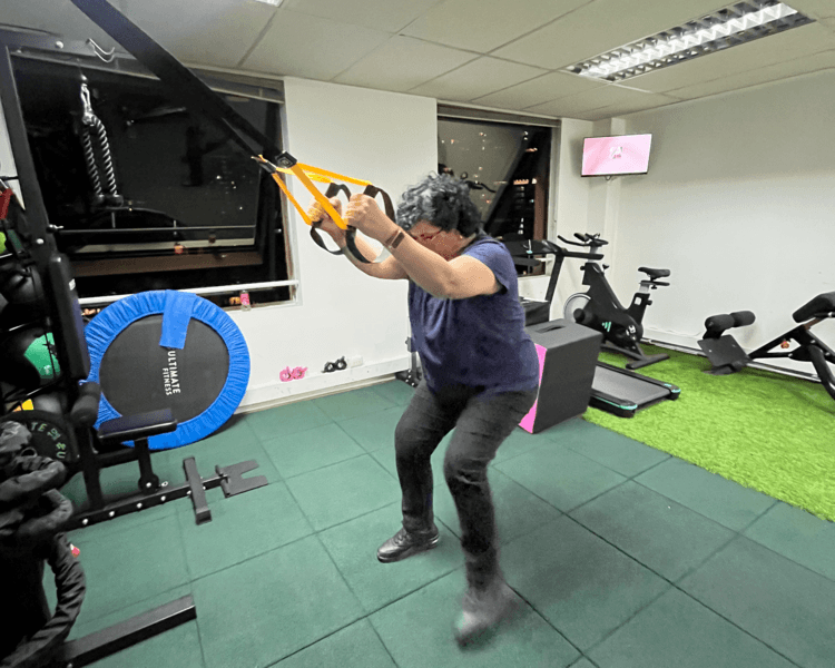 Sesión de entrenamiento en salud