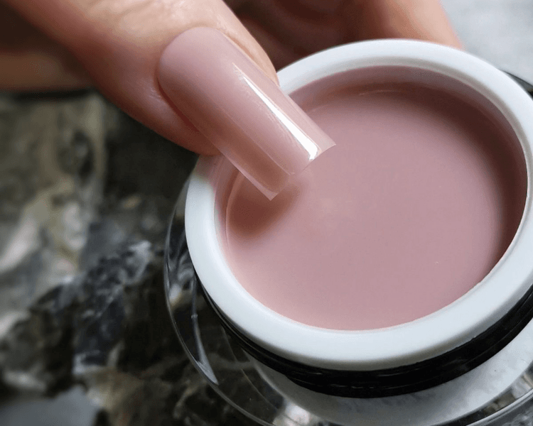 Extensión de uña con poligel, builder gel o técnica híbrida (max. #1) Incluye 1 tono de gel