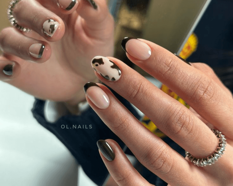 Diseño intermedio (3 o 4 uñas diferentes, frances)