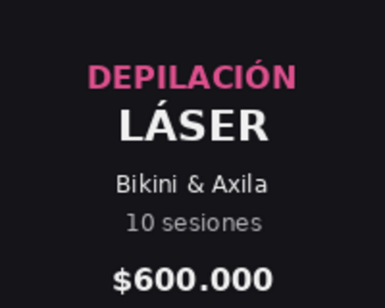 DEPILACIÓN LÁSER 2X1-BIKINI Y AXILA