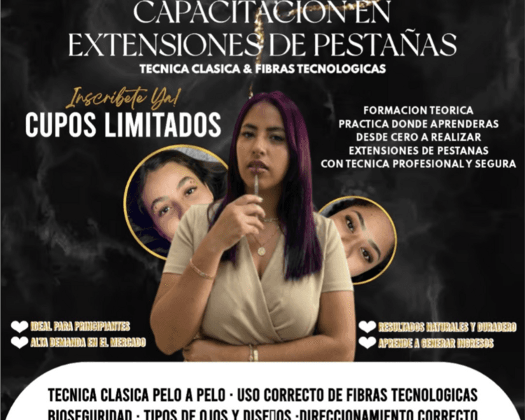 Capacitación extensiones de pestañas/ técnica clásica