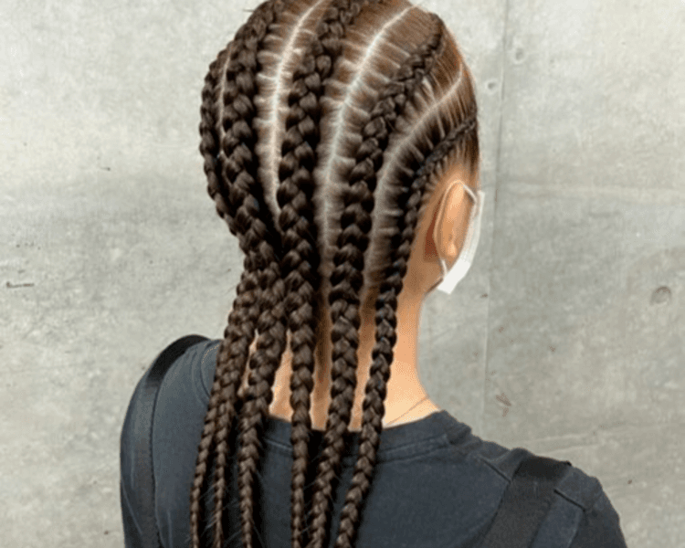 CORNROWS SIN EXTENSIONES