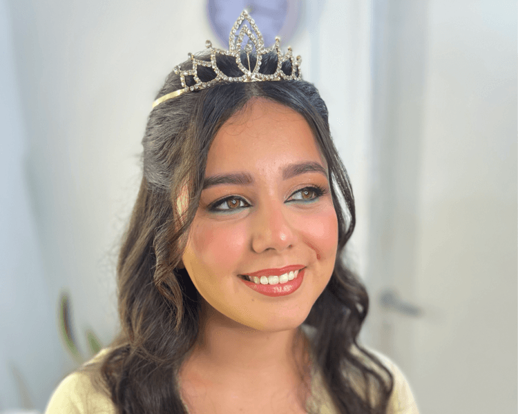 Maquillaje de quinceañera con prueba